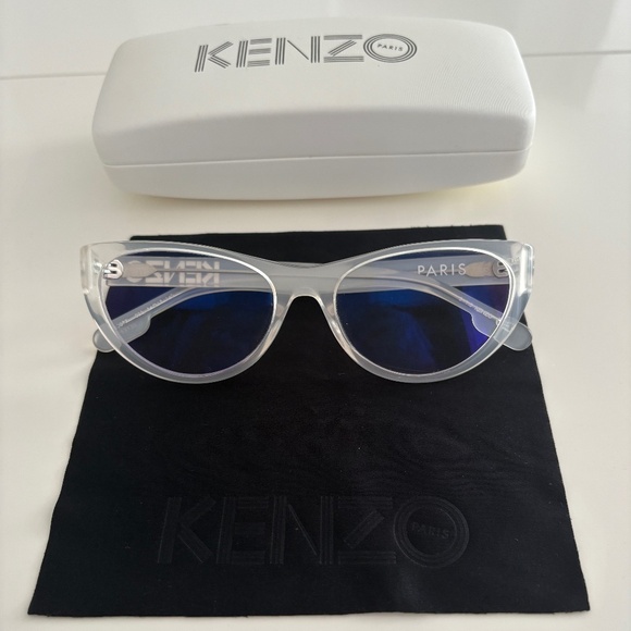 KENZO Cat Eye Transparent Eyeglasses Reading Glasses - Picture 1 of 5